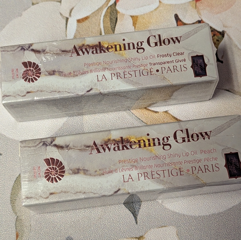 Awakening Glow Lip Oil‎ Set - Frosty Clear & Peach